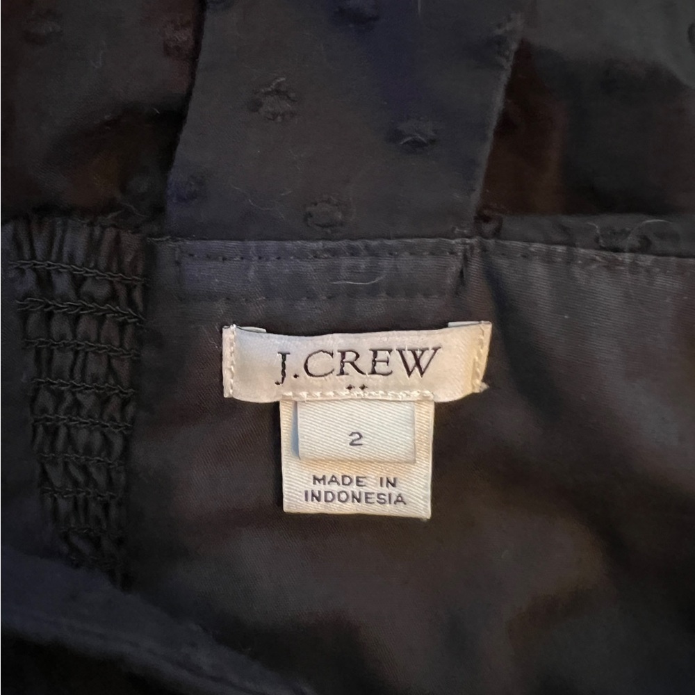J Crew Women’s Black Flounce Hem Ruffle With Straps Dress Size 2 - Picture 7 of 9